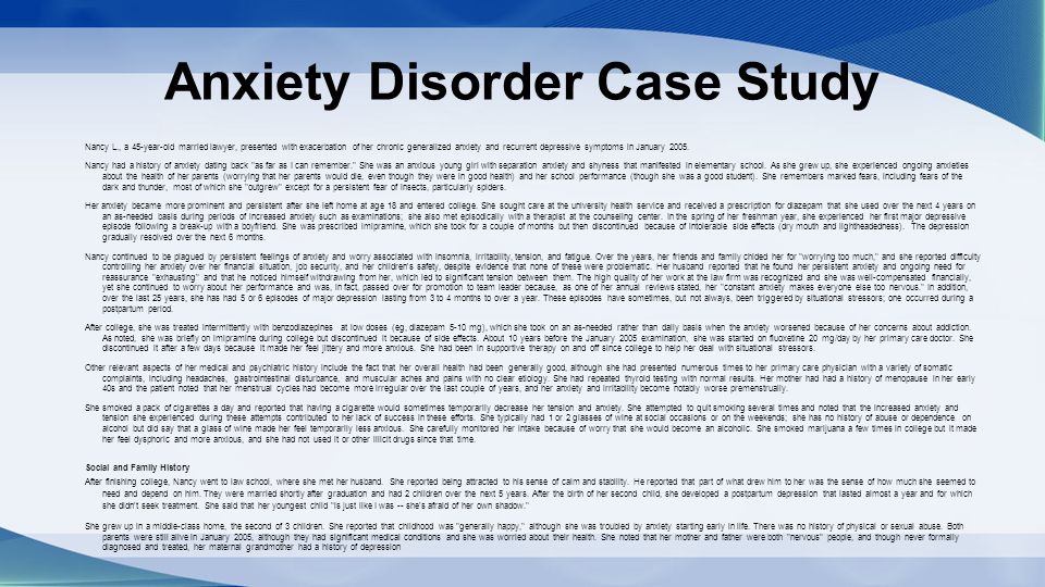 Social Phobia/Anxiety Case Study: Jim